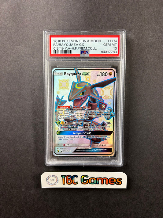 Rayquaza GX Hidden Fates Premium Collection 177a/168 PSA 10