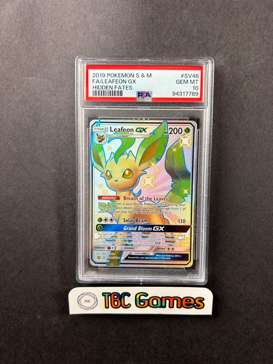 Leafeon GX Hidden Fates SV46/SV94 PSA 10