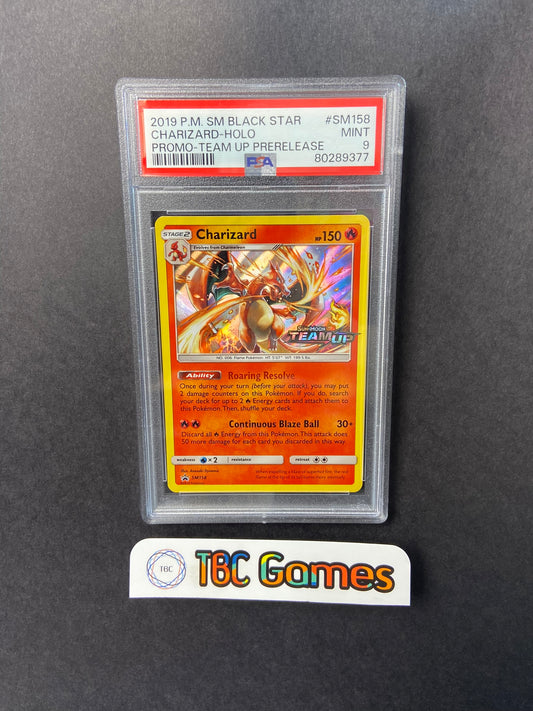 Charizard Team Up Prerelease Promo SM158 PSA 9