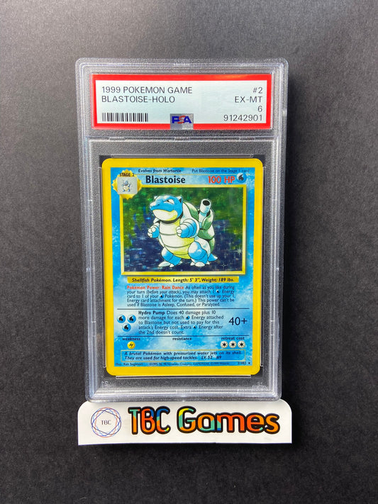 Blastoise Base Set Unlimited Holo 2/102 PSA 6