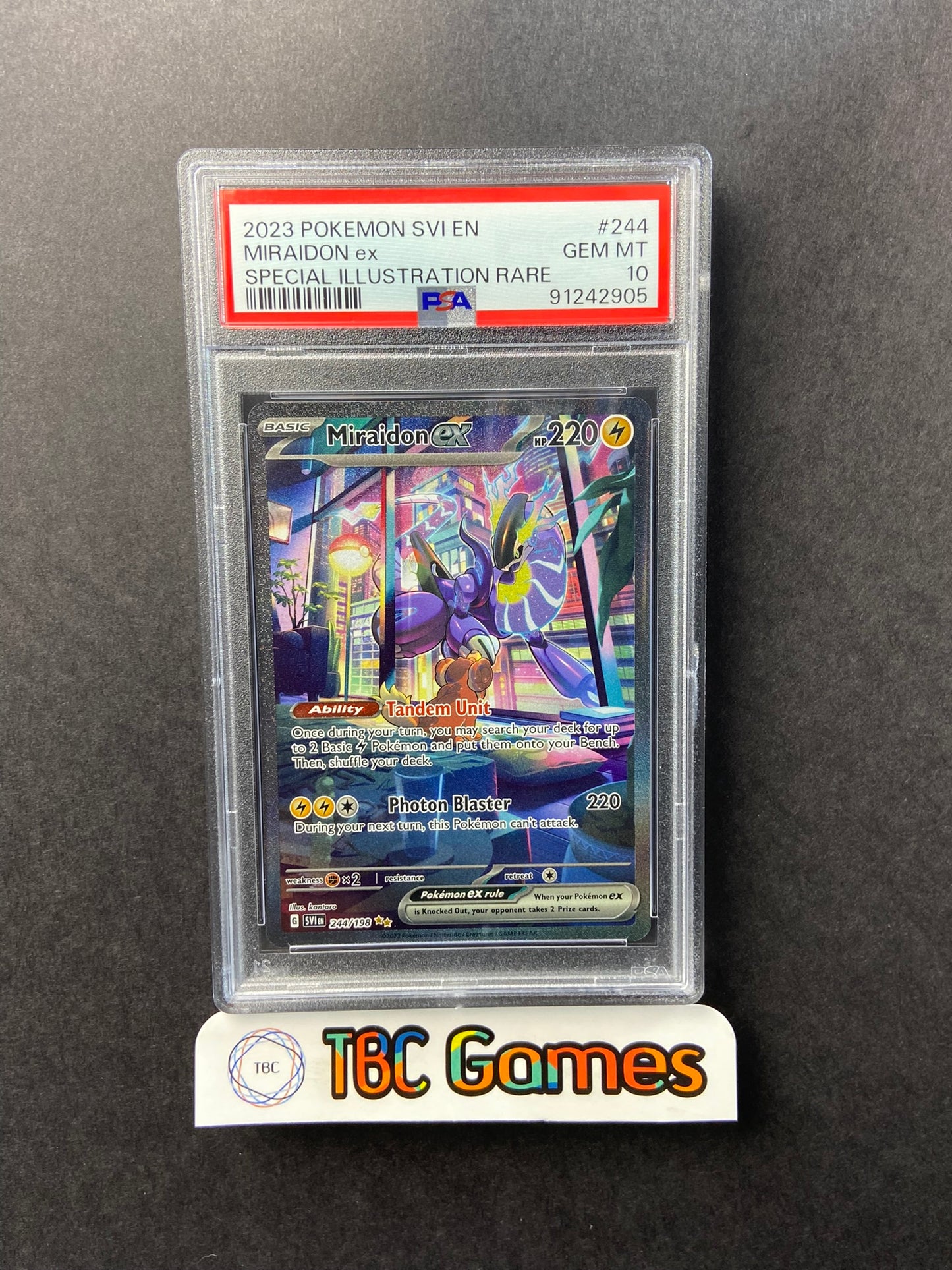 Miraidon ex Scarlet & Violet Base 244/198 PSA 10