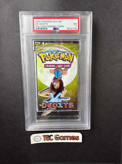 Deoxys Booster Pack Foil Pack Normal Form PSA 7 TBC Games Deoxys Booster Pack Foil Pack Normal Form PSA 7 TBC Games