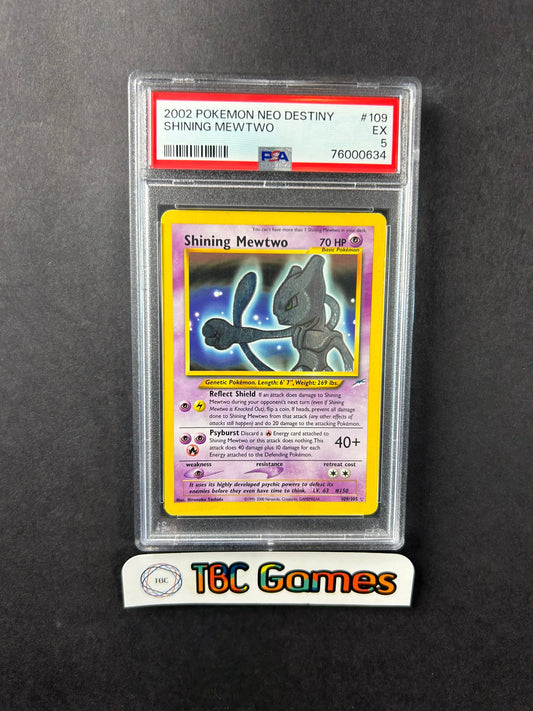 Shining Mewtwo Neo Destiny Unlimited 109/105 PSA 5
