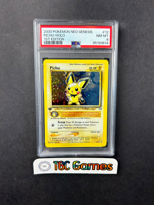 Pichu Neo Genesis 1st Edition Holo 12/111 PSA 8