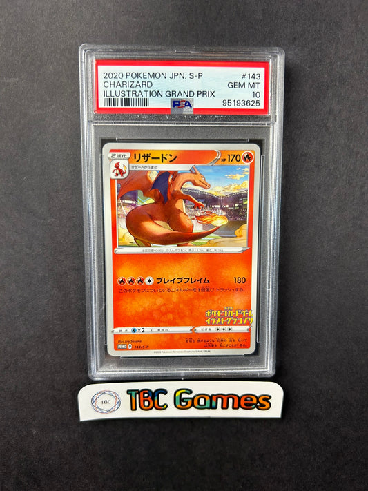 Charizard Ilustration Grand Prix Promo 143/S-P Japanese PSA 10