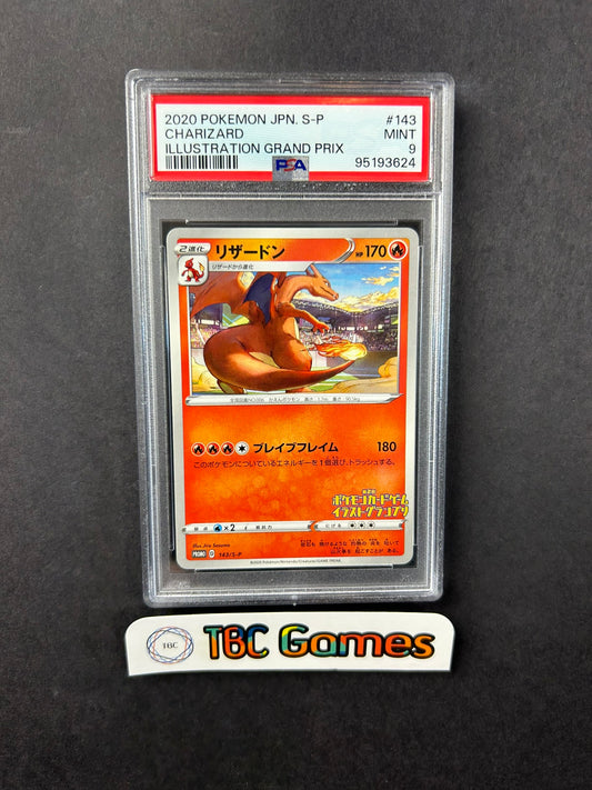 Charizard Ilustration Grand Prix Promo 143/S-P Japanese PSA 9