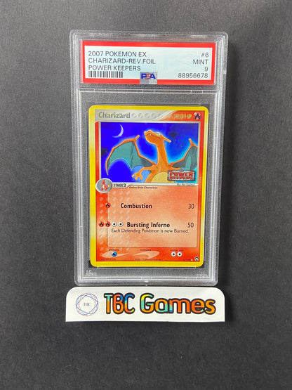 charizard pokemon card reverse holo 2002 Legendary Collection Rare #3 CGC Authenticated 9 025/185 / Rare Card Type / HP / Stage Charizard Power Keepers Reverse Holo