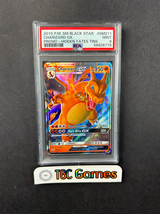 Charizard GX Hidden Fates Tins SM211 PSA 9