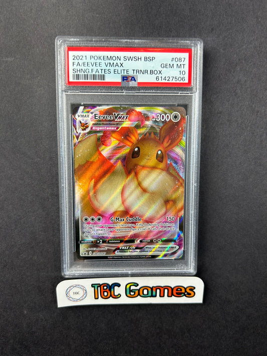 Eevee VMAX SWSH087 Shining Fates ETB Promo PSA 10