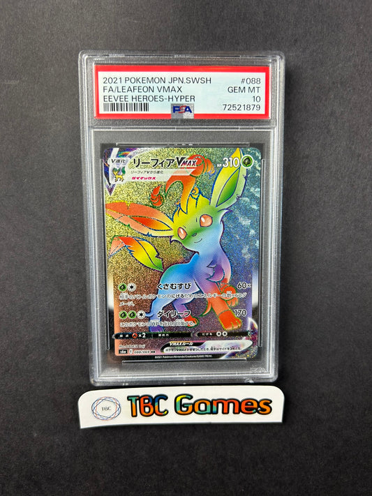 Leafeon VMAX Eevee Heroes s6a 088/069 Japanese PSA 10
