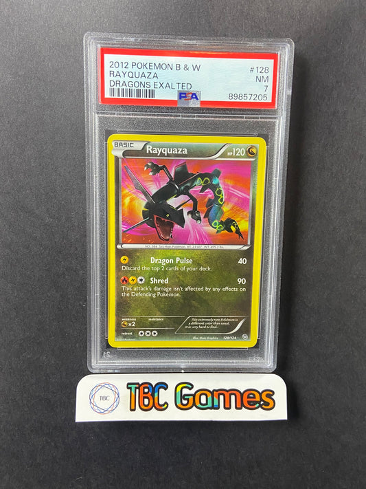 Rayquaza Dragons Exalted 128/124 PSA 7
