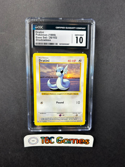 Dratini Base Set Shadowless 26/102 CGC 10