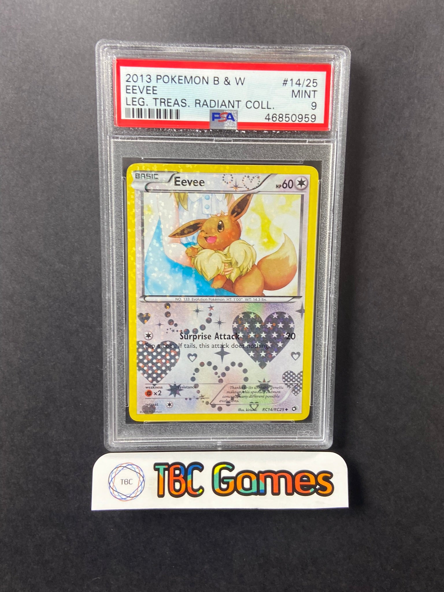 PSA 9 - Eevee RC14/RC25 - FA - Legendary top Treasures Radiant Collection - Pokemon