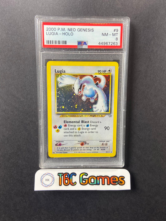Lugia Neo Genesis Unlimited Holo 9/111 PSA 8