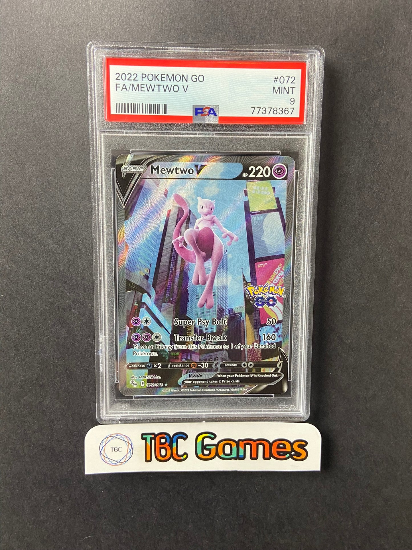 mewtwo pokemon go card v Pokemon Go - Mewtwo V Alt Art Full Art 72/78 - NM/M