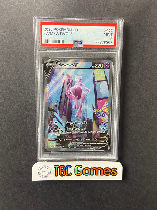 Mewtwo V Alt Art Pokemon GO 072/078 PSA 9