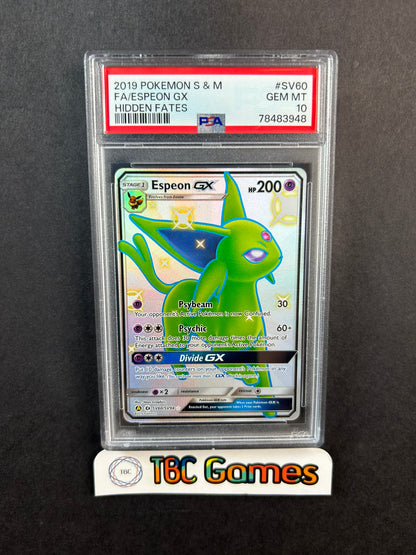 Espeon GX Hidden Fates SV60/SV94 PSA 10