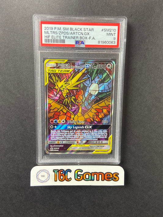 Moltres & Zapdos & Articuno GX SM210 PSA 9