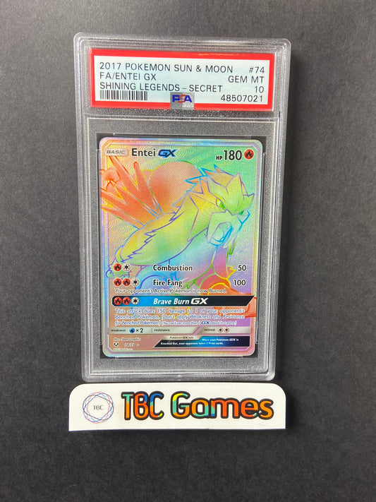 Entei GX Shining Legends 74/73 PSA 10