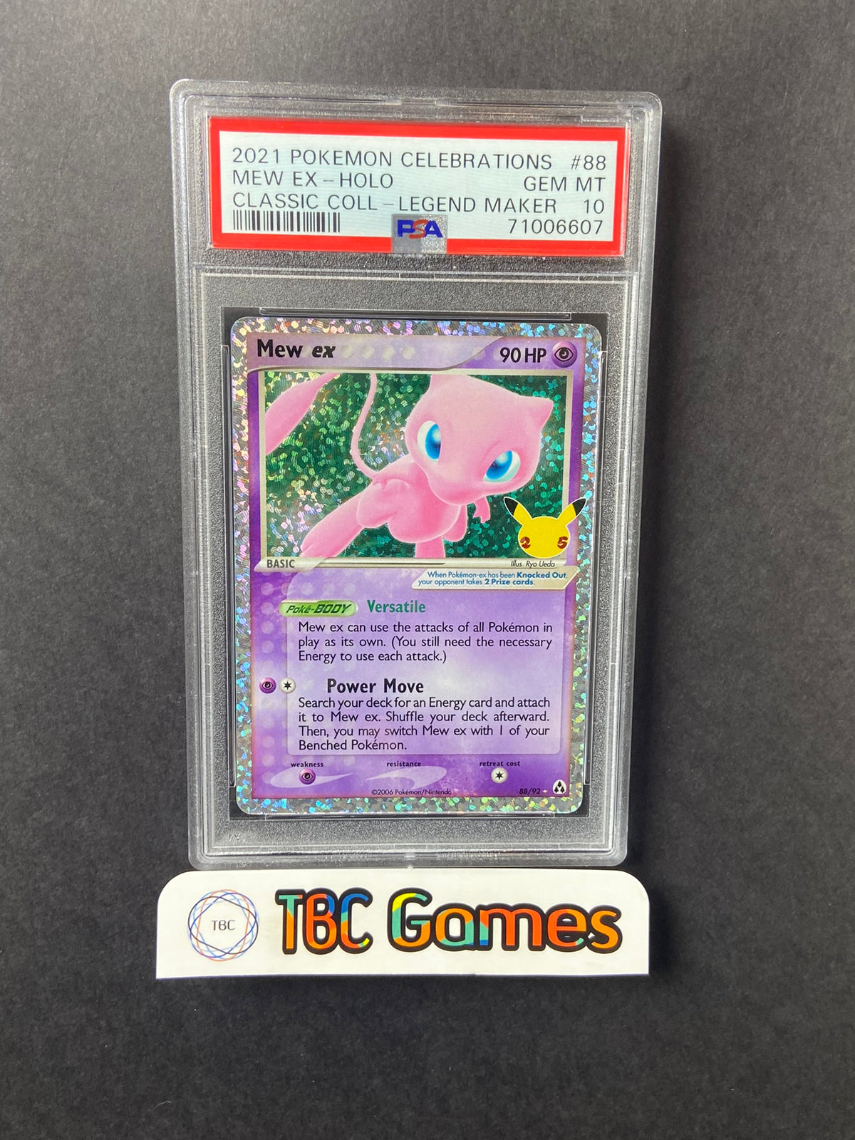 Mew ex Celebrations Classic Collection 25th 88/92 PSA 10 – TBC Games