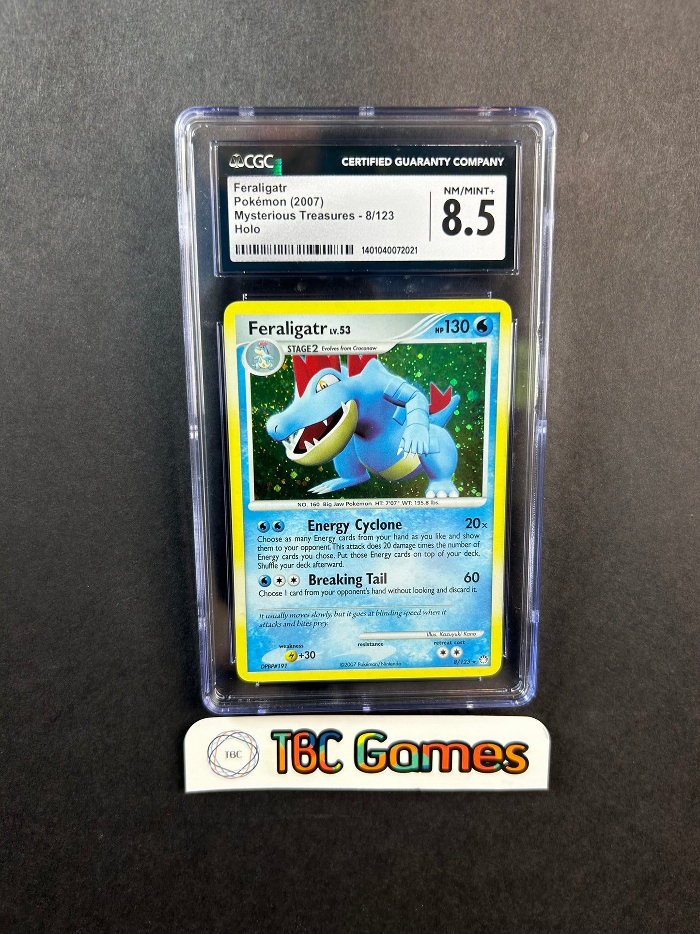 Feraligatr Mysterious Treasures Holo 8/123 CGC 8.5