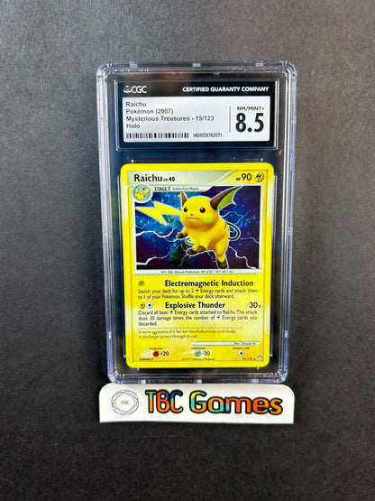 Raichu Mysterious Treasures Holo 15/123 CGC 8.5