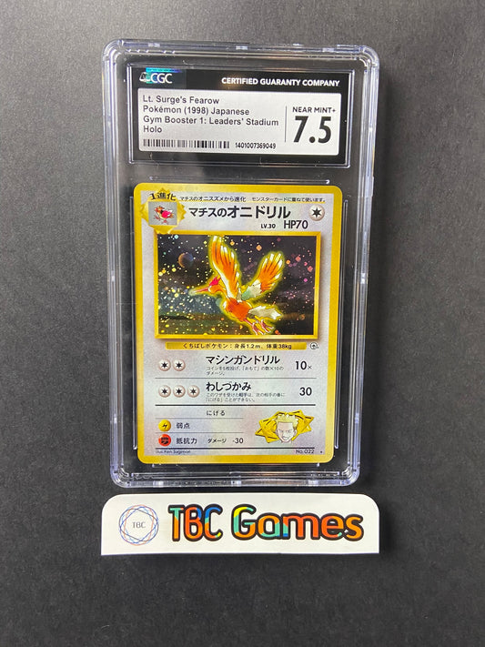 Lt. Surge's Fearow Gym Heroes Holo Japanese CGC 7.5