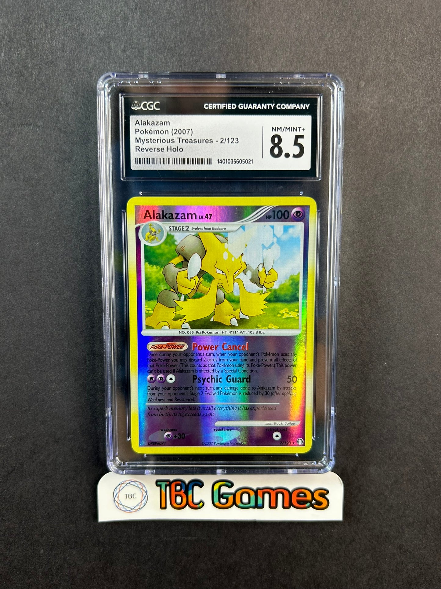 Alakazam Mysterious Treasures Reverse Holo 2/123 CGC 8.5