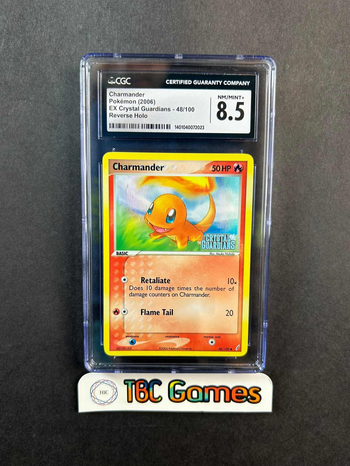 Charmander Crystal Guardians Reverse Holo 48/100 CGC 8.5