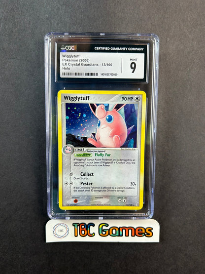 Wigglytuff Crystal Guardians Holo 13/100 CGC 9