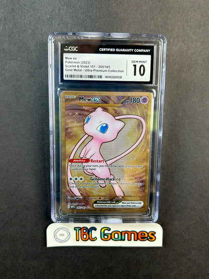 Mew ex Gold Metal 151 UPC 205/165 CGC 10 – TBC Games