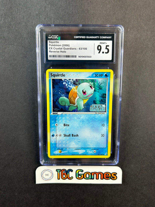 Squirtle Crystal Guardians Reverse Holo 63/100 CGC 9.5