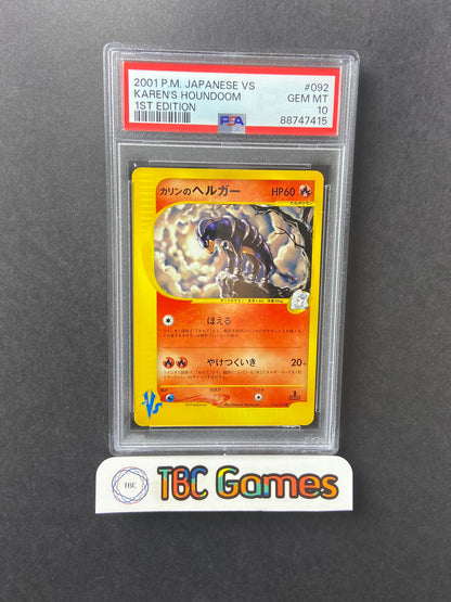 Karen's Houndoom VS Series 1st Edition 092/141 Japanese PSA 10