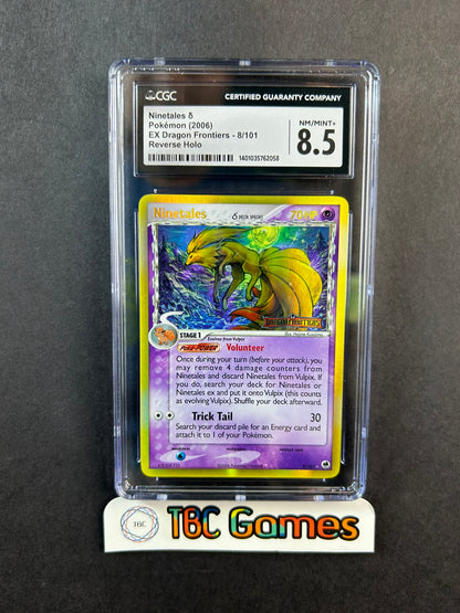 Ninetales Dragon Frontiers Reverse Holo 8/101 CGC 8.5