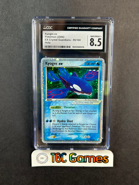 Kyogre ex Crystal Guardians Holo 95/100 CGC 8.5