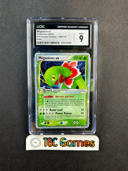 Meganium ex Unseen Forces Holo 106/115 CGC 9