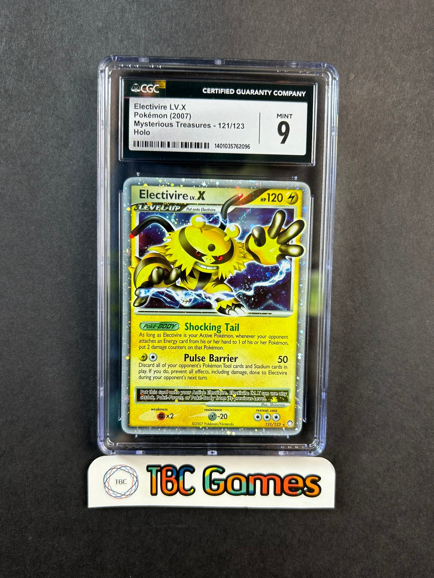 Electivire LV X Mysterious Treasures Holo 121/123 CGC 9