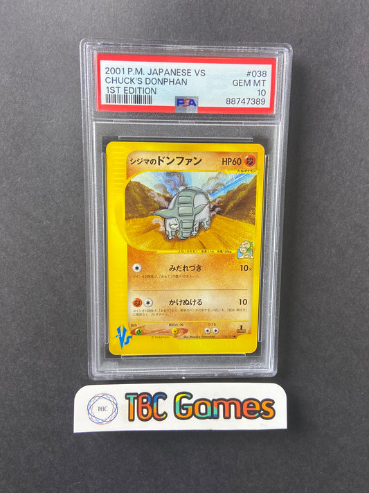 Chuck's Donphan VS Series 1st Edition 038/141 Japanese PSA 10