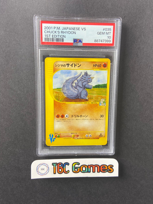 Chuck's Rhydon VS Series 1st Edition 035/141 Japanese PSA 10