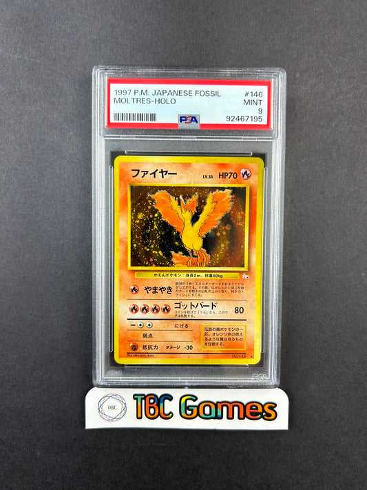 Moltres Fossil Holo Japanese PSA 9
