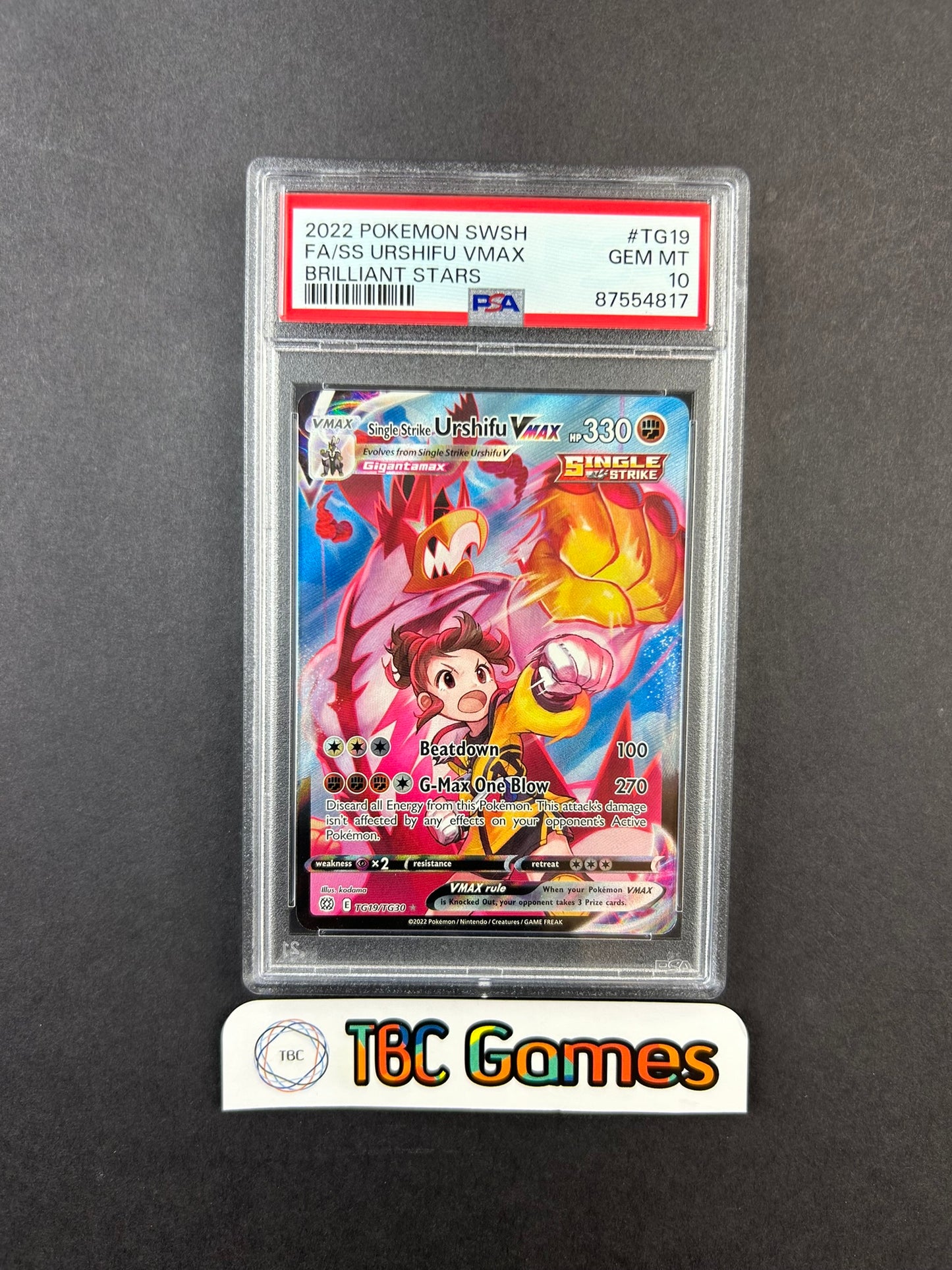 pokemon card tg19 tg30 Single Strike Urshifu VMAX Brilliant Stars TG19/TG30 PSA 10 – TBC Games