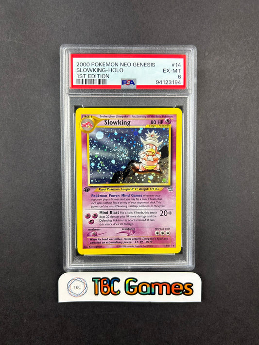 Slowking Neo Genesis 1st Edition Holo 14/111 SWIRL PSA 6