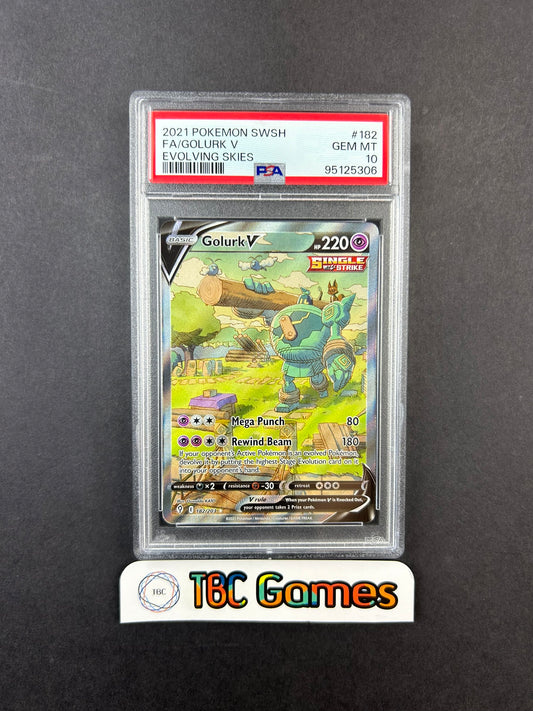Golurk V Evolving Skies Alt Art 182/203 PSA 10