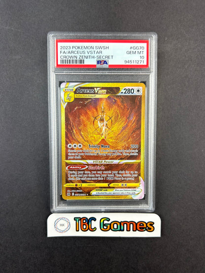 Arceus VSTAR Crown Zenith GG70/GG70 PSA 10