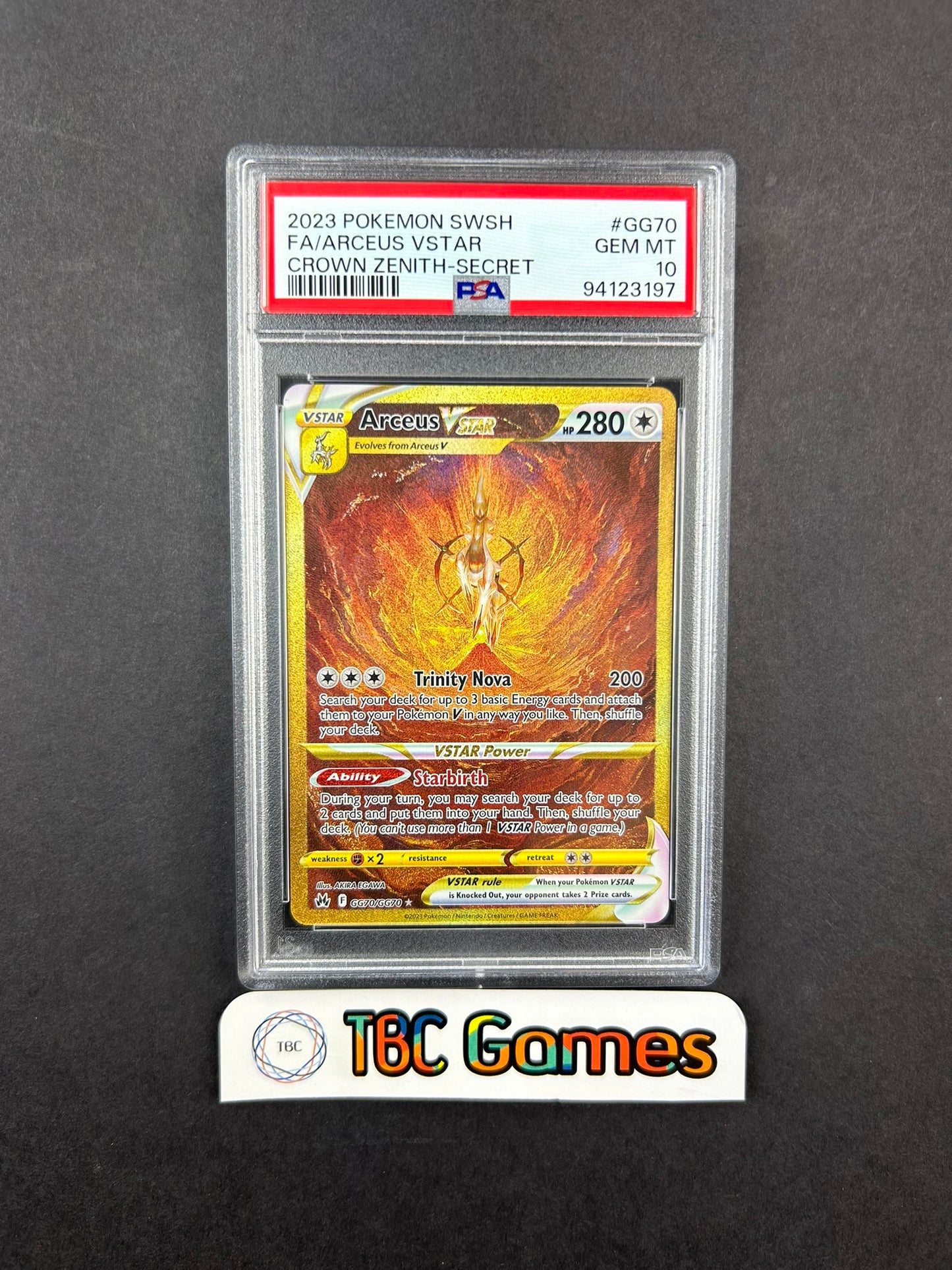 Arceus VSTAR Crown Zenith GG70/GG70 PSA 10