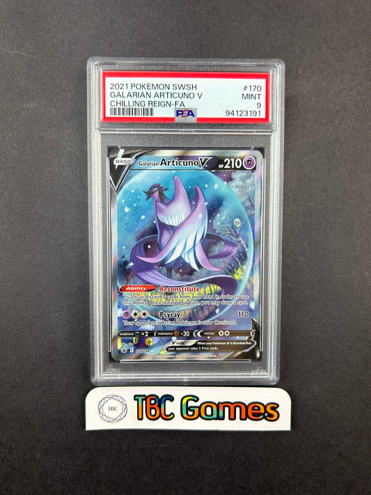 Galarian Articuno V Chilling Reign Alt Art 170/198 PSA 9