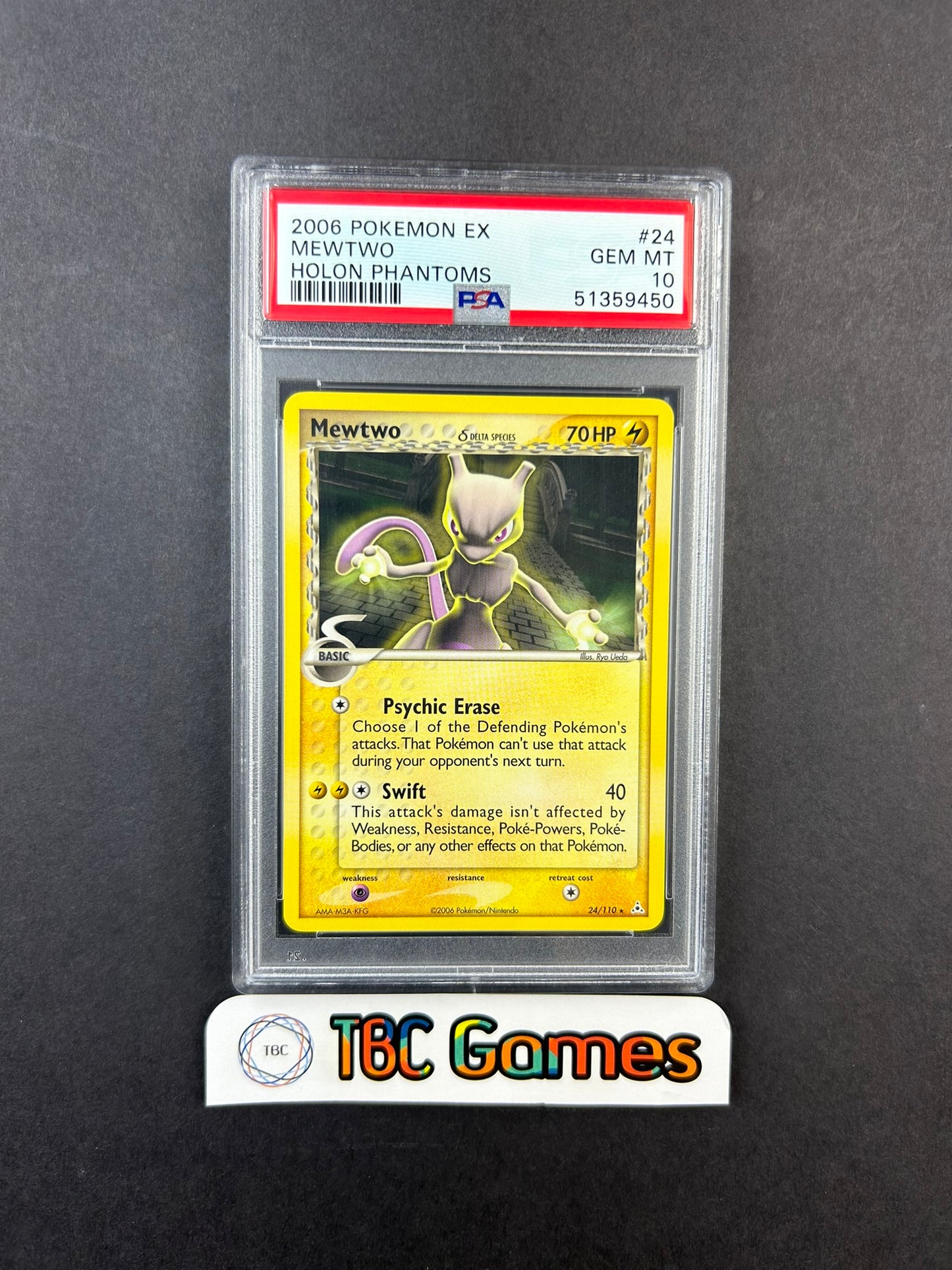 Mewtwo Holon Phantoms 24/110 PSA 10