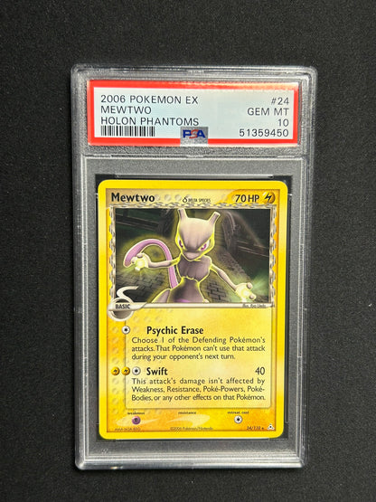 Mewtwo Holon Phantoms 24/110 PSA 10