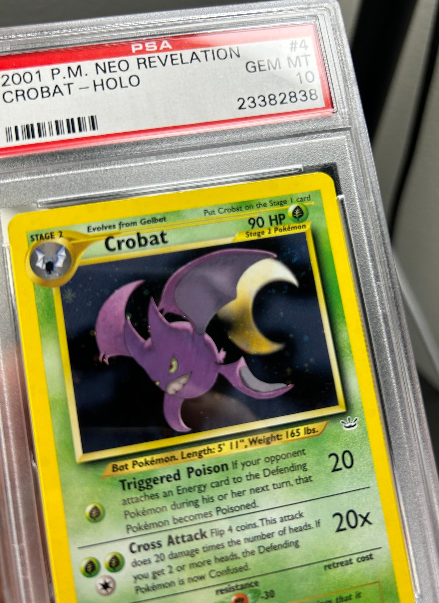 Crobat Neo Revelation Unlimited Holo 4/64 SWIRL PSA 10