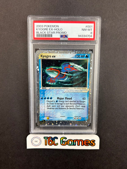 Kyogre ex Nintendo Black Star Promo 001 Holo PSA 8